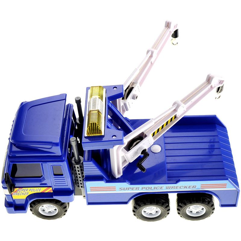 Link Worldwide Ready! Set! Play! Big Heavy Duty Police Tow Truck With Pull Back Power For Kids, 3 of 7