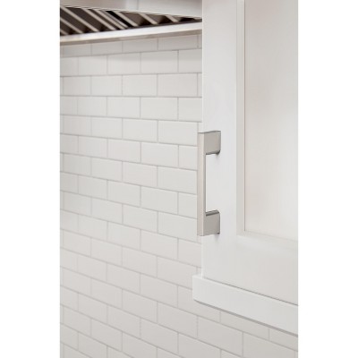 Brushed Nickel Modern Cabinet Pulls with Mounting Hardware, 10 Pack