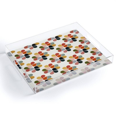 17" x 14" Acrylic Showmemars Retro Geometry Tray - society6