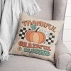 Creative Products Thankful Grateful Blessed Check 18 x 18 Indoor / Outdoor Pillow - 3 of 3