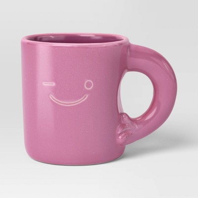 14 fl oz Novelty Face Mug Pink - Room Essentials™