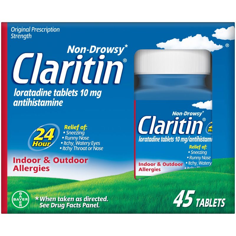 Claritin Allergy Relief 24 Hour Non-Drowsy Loratadine Tablets, 1 of 11