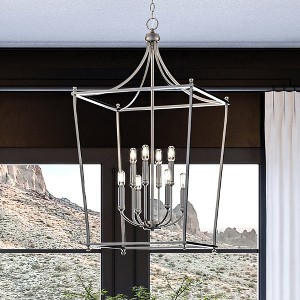 Urban Ambiance Luxury Transitional Chandelier 36''H x 20''W,  Brushed Nickel Finish,  Coronado Collection, UHP4270 - 1 of 4