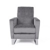 GDFStudio Pendry Modern Upholstered Pushback Recliner with Stainless Steel Legs - 4 of 4