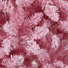 7.5FT Pink Gradient Artificial Christmas Tree – 450 Warm White LEDs, Snow Frosted, 1180 Branch Tips, Metal Stand - 4 of 4