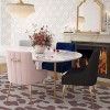 UNISOAR Dining Chair Velvet Upholstered Side Chair with Brushed Gold Leg - 2 of 4