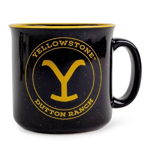 Silver Buffalo Yellowstone Dutton Ranch Ceramic Camper Mug | Holds 20 Ounces - 1 of 4