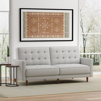 Glenwillow Home 81.5" Mies Upholstered Square Arm Convertible Sleeper Sofa in MCM Vintage Design