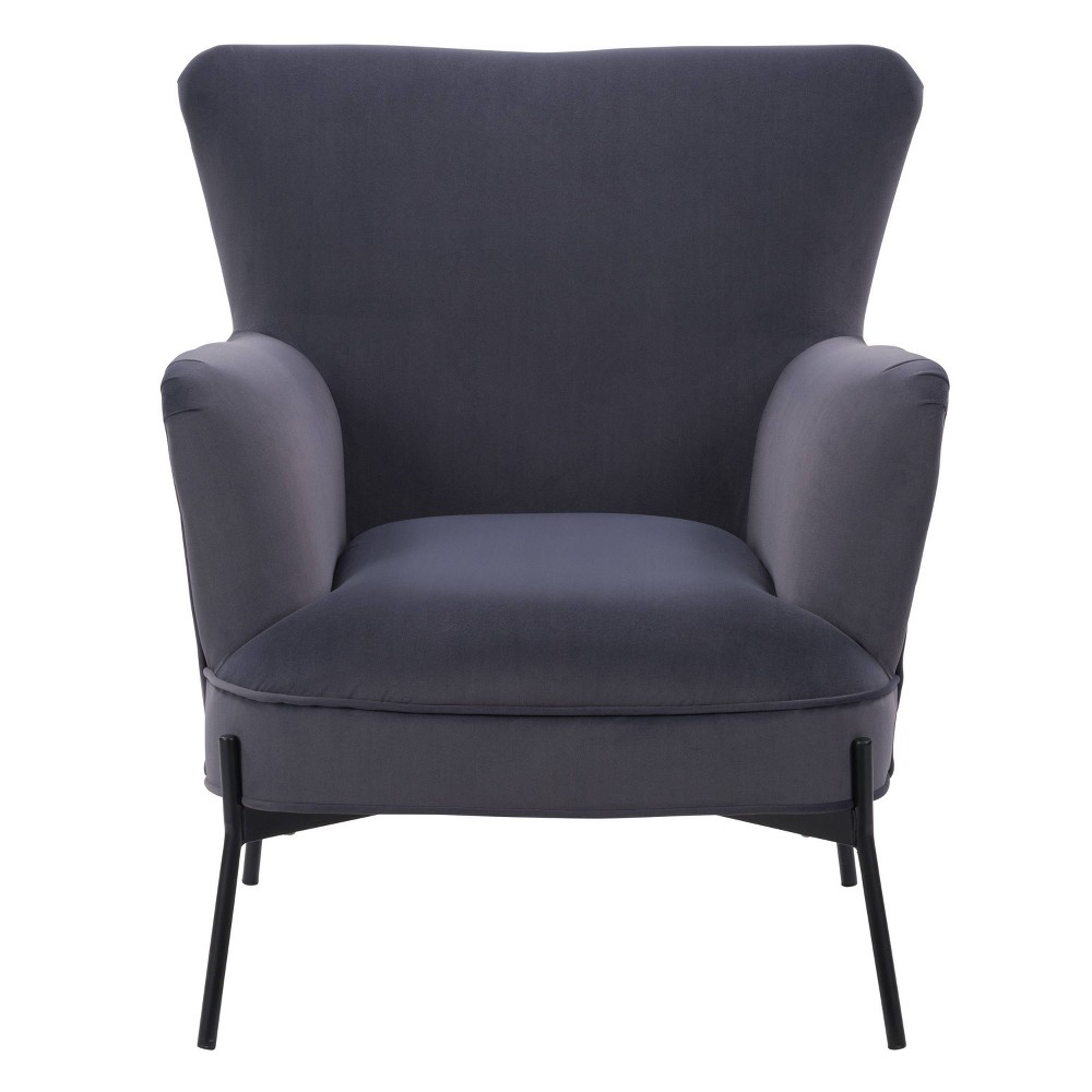 Photos - Chair CorLiving Elwood Wingback Accent  Gray  