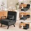 SKRAN  Foldable Single Sofa Bed, 5-Adjustable Backrest ArmChair, Cozy Futon Chair with Pillow for Apartment, Office and Living Room - 3 of 4