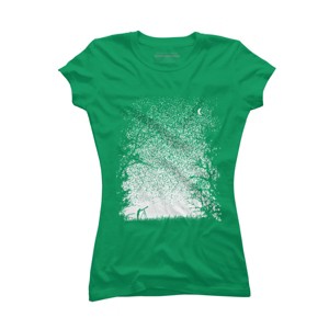 Junior's Design By Humans Pixel Space By daletheskater T-Shirt - 1 of 3