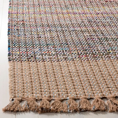 Coastal Breeze Beige & Multi Hand-Woven Cotton-Wool Blend Area Rug