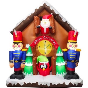 Fraser Hill Farm 6-feet Tall Santa Nutcracker Cuckoo Clock Christmas Inflatable - 1 of 4