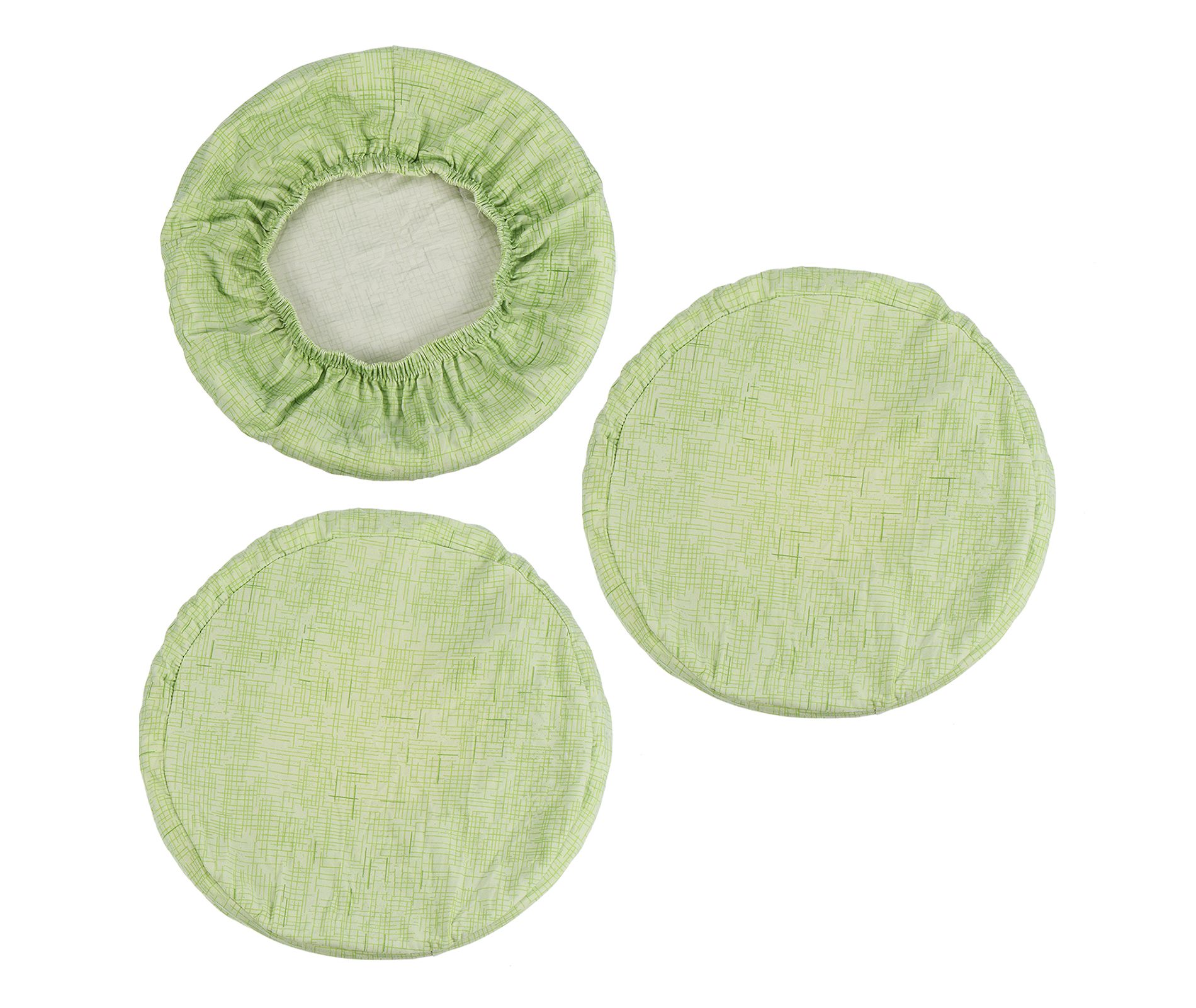 Unique Bargains Round Washable Elastic Bar Stool Cover for Dia 12"-14" Chairs 3 Pcs Grass Green