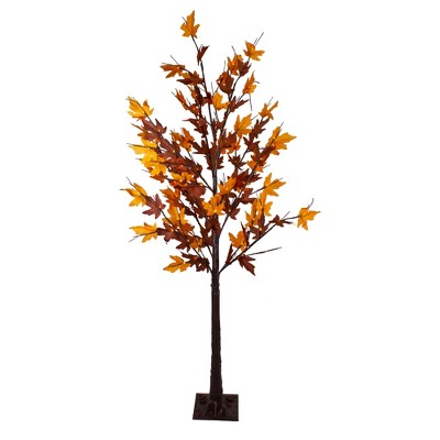 Northlight 6' Pre-Lit LED Brown Maple Artificial Christmas Tree- Clear Lights