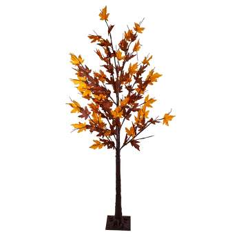 Northlight 6' Pre-Lit LED Brown Maple Artificial Christmas Tree- Clear Lights