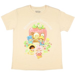 Strawberry Shortcake Women's Berry Sweet Cropped Raw Edge T-Shirt - 1 of 3