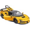 Ferrari SF90 XX Stradale Yellow with Black Top "Race and Play" Series 1/24 Diecast Model Car by Bburago - 2 of 4