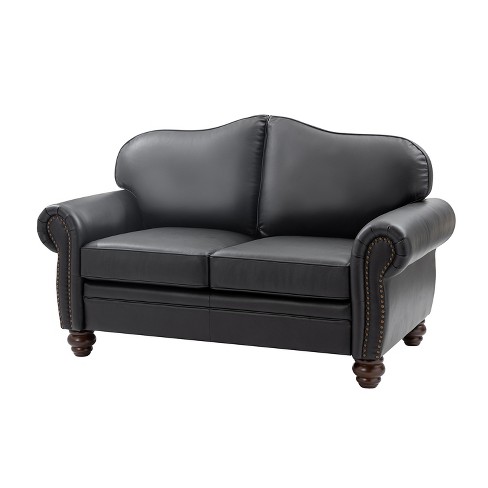 Black chesterfield online loveseat