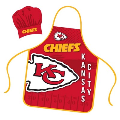 NFL Apron & Chef Hat Set, with Large Team Logo - Kansas City Chiefs