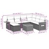 vidaXL 8 Piece Patio Sofa Set with Cushions Black and Cream - With Table - 3 of 4