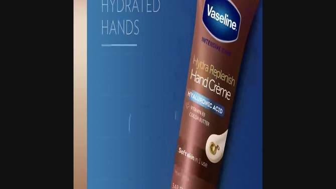 Vaseline Intensive Care Hydra Replenish with Hyaluronic Acid and Cocoa Butter Hand Cream &#8211; 3.4 fl oz, 2 of 7, play video