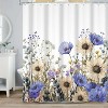 LunaLulinlk Spring Floral Shower Curtain,Purple Flowers Waterproof Polyster Bathroom Curtain - 4 of 4