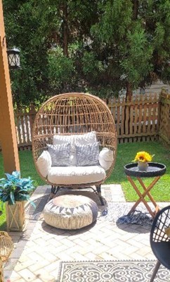 Southport Patio Egg Chair Outdoor Furniture Linen Threshold