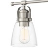 Possini Euro Design Kalen Modern Wall Light Brushed Nickel Hardwire 23 1/2" 3-Light Fixture Clear Glass Shade for Bedroom Bathroom Vanity Reading - 3 of 4