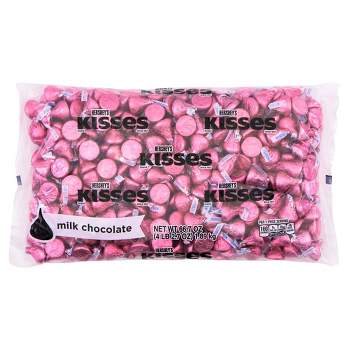 Kisses Milk Chocolates with Pink Foil - 66.7oz