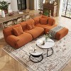SYFERLORY 116.5" L-Shaped Modular Sectional Sofa 3 Seater Oversized Sectional Sofa For Living Room，Orange - 4 of 4