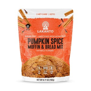 Lakanto Sugar-Free Pumpkin Spice Muffin Mix, 6.77 oz Bag - 1 of 1