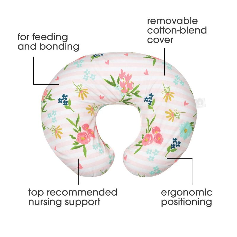 Boppy Original Nursing Suppor Nursing Pillow - Floral Stripes, 3 of 9