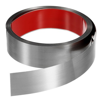 Unique Bargains Self-Adhesive Stainless Steel Mirror Finish Peel and Stick Wall Trim