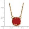 Black Bow Jewelry 14k Yellow Gold Plated Sterling Silver Chi Omega Greek Life Necklace 18 Inch - image 2 of 4