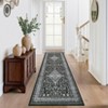 Non Slip Machine Washable Runners Ultra Thin Indoor Foldable Print Carpet Vintage Retro Floral Medallion Floor Cover - 2 of 4