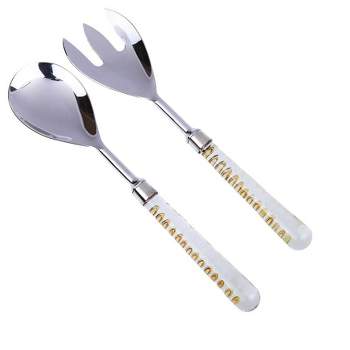 Classic Touch Set Of 2 Gold Serving Spoons : Target