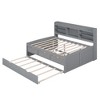 Merax Wooden Captain Bed with Built-in Bookshelves, 3 Storage Drawers & Trundle - 4 of 4