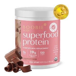 Boobie Body Organic Pregnancy and Lactation Vegan Protein Shake Chocolate Bliss - 23.4oz/1 Tub - 1 of 4