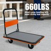 NAYSAYE Foldable Platform Dolly Heavy Duty Flatbed Cart with Swivel Wheels and Anti Slip Plate for Loading and Storage, Orange, 35.43"*23.62"*34.25" - 4 of 4