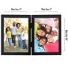 Americanflat Hinged Picture Frame with Two Displays in Shatter Resistant Glass for Tabletop - Black 8x10 - 2 of 4