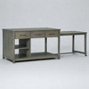 Extendable Kitchen Island with Hidden Pull-Out Counter,  Outlets, USB Ports, Drawers, Open Shelves, Retro Wood Kitchen Cart for Meal Prep, Dining Room - 4 of 4