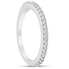 Pompeii3 1/4ct Diamond Wedding Ring 14K White Gold Anniversary - 2 of 4