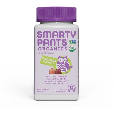 Smartypants Organics Toddler Formula Multivitamin Vegan Gummies - 45ct ...