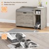 GustoWave 2-in-1 Cat Box Cabinet, Hidden Litter Box Furniture with Storage&Cushion, Wooden Cat Litterbox Furniture with Door - 4 of 4