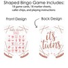 Big Dot of Happiness It’s Twin Girls - Picture Bingo Cards and Markers - Pink and Rose Gold Twins Baby Shower Shaped Bingo Game - Set of 18 - 3 of 4