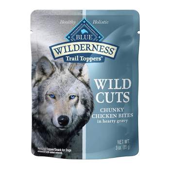 Blue Buffalo Wilderness Trail Toppers Wild Cuts High Protein Natural Wet Dog Food with Chunky Chicken Bites in Hearty Gravy - 3oz
