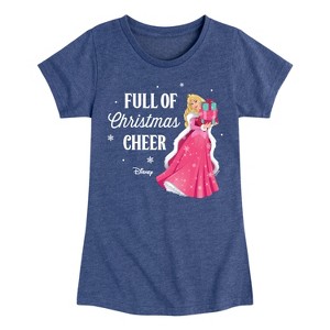 Girls' - Disney - Full Of Christmas Cheer Aurora Fitted Short Sleeve Graphic T-Shirt - 1 of 4