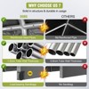 Carport 12x20Ft, Heavy Duty Carport Canopy with 4 Load-Bearing Sandbags, Roll-Up Mesh Window, Waterproof PE Cover, for Cars & Trucks - 2 of 4