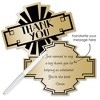 Big Dot of Happiness Roaring 20's - Shaped Thank You Cards - 1920s Art Deco Jazz Party Thank You Note Cards with Envelopes - Set of 12 - 2 of 4